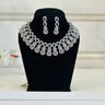 Sapphire American Diamond Necklace With Earrings JewelSculpt - House of Nepal