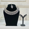White American Diamond Necklace With Earrings and Bindi Deneb - House of Nepal
