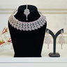 Pink American Diamond Necklace With Earrings and Bindi Gacrux - House of Nepal