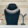 White American Diamond Necklace With Earrings Antares - House of Nepal