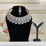 White American Diamond Necklace With Earrings and Bindi Achernar - House of Nepal