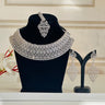White American Diamond Necklace With Earrings and Bindi Acrux - House of Nepal