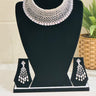 White American Diamond Necklace With Earrings and Bindi Bryony - House of Nepal