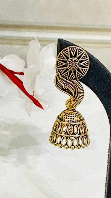 Black Mini Jhumka Orchid - House of Nepal