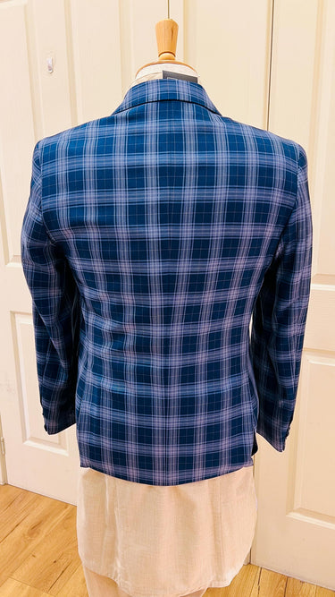 MENS BLAZER NAVY CHECK