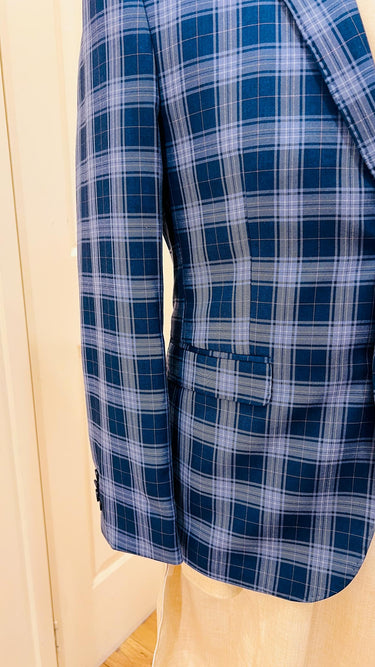 MENS BLAZER NAVY CHECK