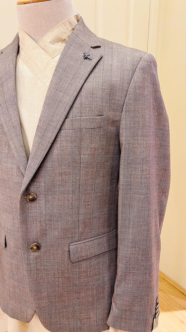 Mens Beige Check Blazer