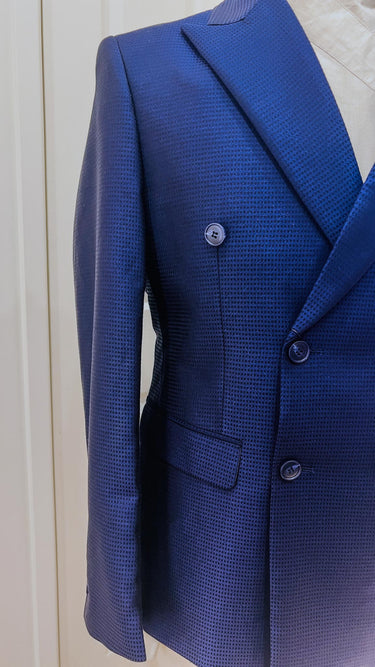 Mens Double Breasted Suit In Navy