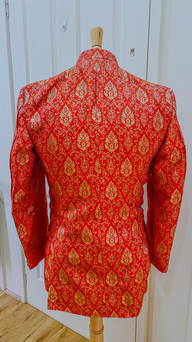 Men's Indo Western Suit In Red