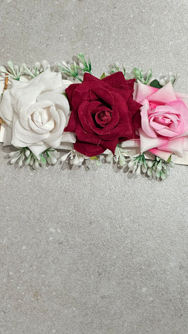 Multicolour Rose Flower Hair Clip Iris