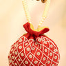 Red Bead Embroidered Hand Bag Hira - House of Nepal