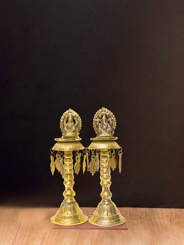 Brass Oil Lamp Panas Pair of Two