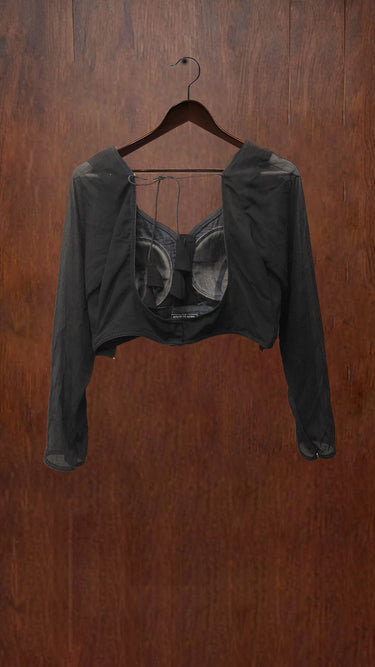 Full Sleeves Boutique Blouse in Black - House of Nepal