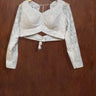 Full Sleeve White Chikankari  Boutique Blouse - House of Nepal