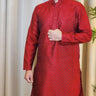 Silk Kurta Set Maroon - House of Nepal