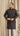 Geometric Pattern Embroidered Nehru Coat in Black