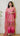 Pink Ombre Chinon Silk Zari Embroidered Kurti with Gharara Pants and Shawl