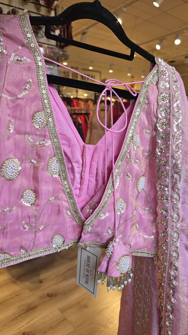 Pink Hand Embroidered Elegance Lehenga Set