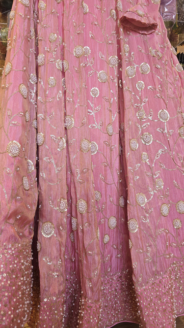 Pink Hand Embroidered Elegance Lehenga Set