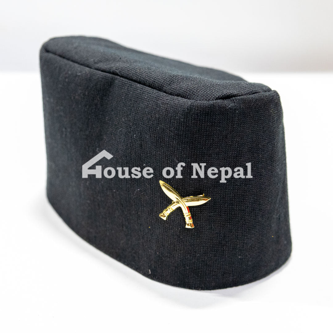 Nepali Pride Bhadgaule Topi with Badge