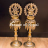 Brass Oil Lamp Panas Pair of Two - House of Nepal