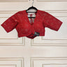 Half Sleeve Designer Blouse  Red Perfection - House of Nepal