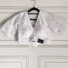 Half Sleeve Designer Blouse White Perfection - House of Nepal